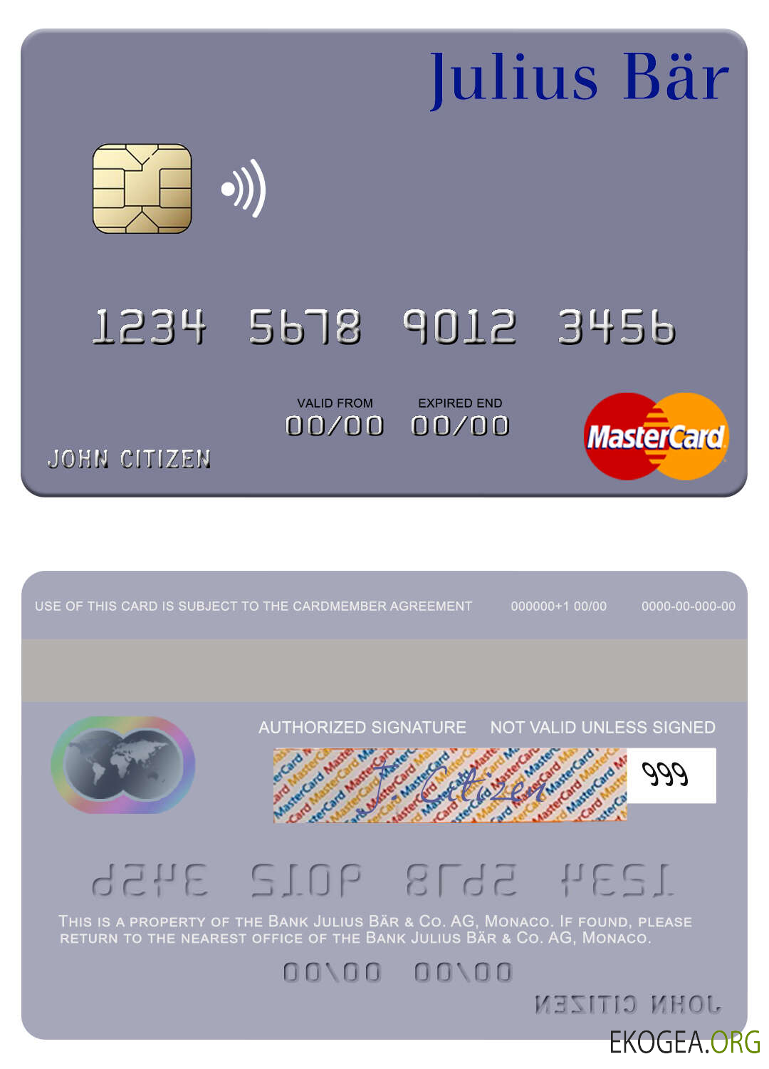 Mastercard Banque Monaco Julius Bär & Co. AG